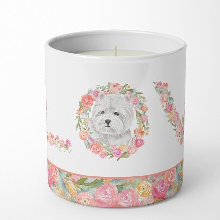 Carolines Treasures 3.75 x 3.25 in. Unisex Westie No.3 Love 10 oz Decorative Soy Candle WDK4517CDL